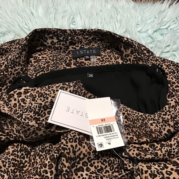 NWT 1. State Animal Print Modern Rebel Shirt Dress size 2X - Picture 5 of 8